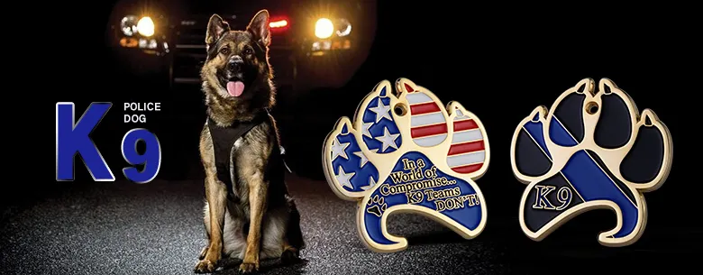 K9 Custom Police Coins
