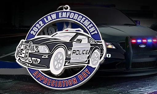 Police Car Custom Medals