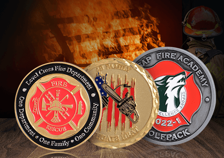 Custom Firefighter Challenge Coins