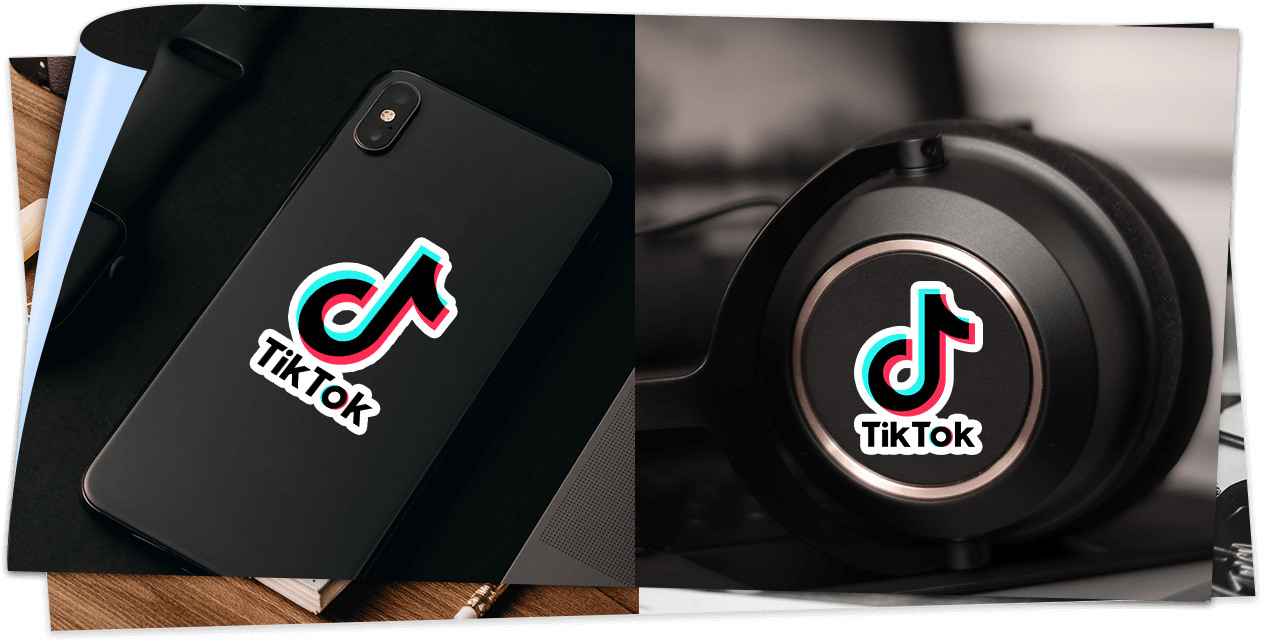 TikTok custom logo stickers