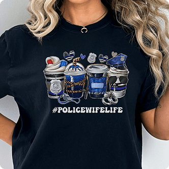 camisetas personalizadas de esposa policía