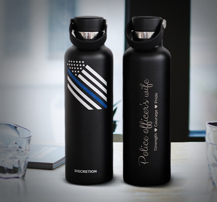 thin blue line water bottles