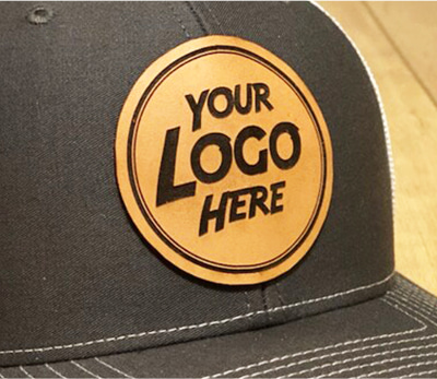 custom best leather hat patches