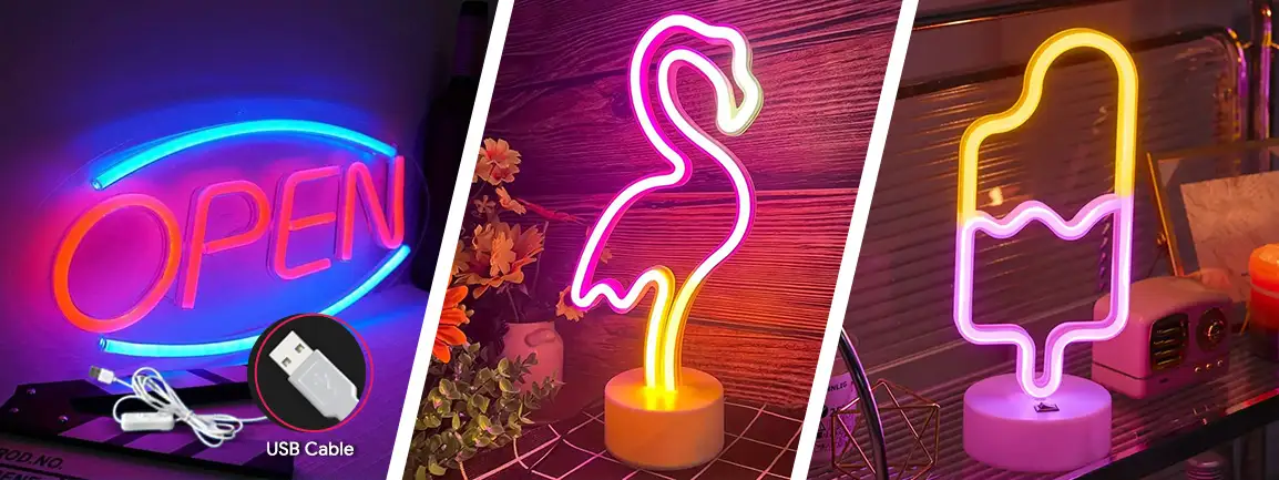 custom neon lighting signs