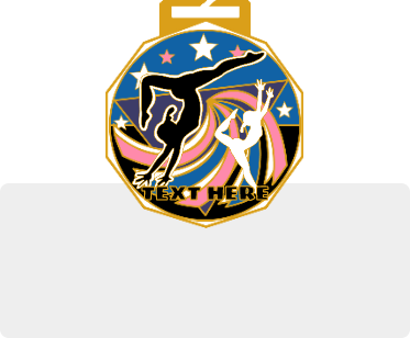 Personalized gymnastics medal template