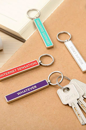 Personalized Metal Keychains with Keyring